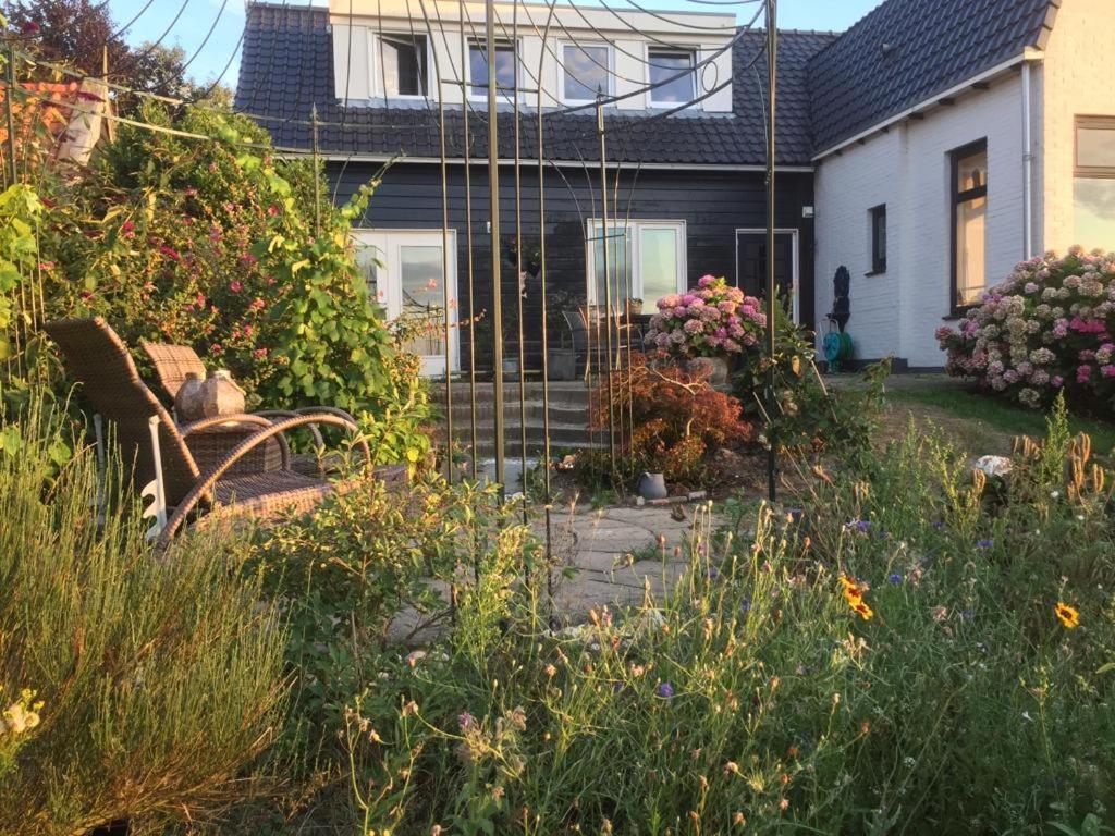 T Huuske Tuinappartement Met Fantastisch Uitzicht, Nabij Zee Zonnemaire エクステリア 写真